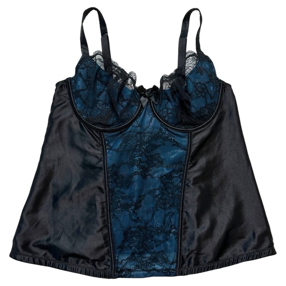 Cacique Satin and Lace Corset Underwire Bustier Size 18/20 - Picture 1 of 6
